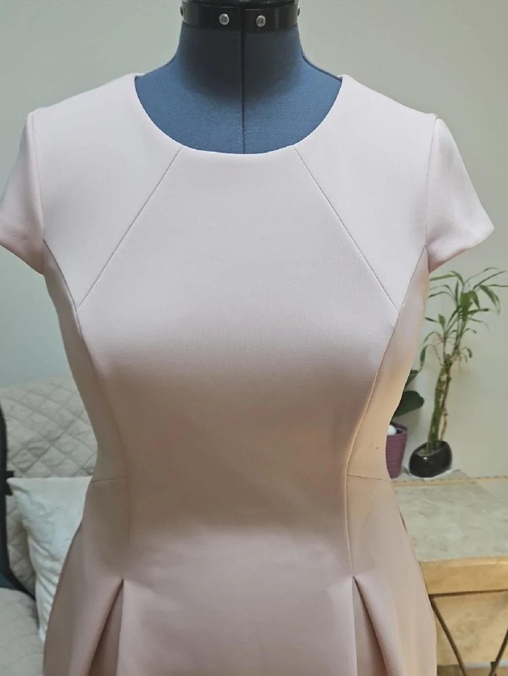 Vince Camuto Blush Pink Cap-Sleeve Fit & Flare Dress - Picture 7 of 7